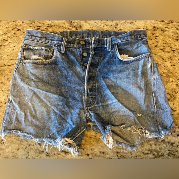 Vintage Levi jean short cut offs. Size 34.